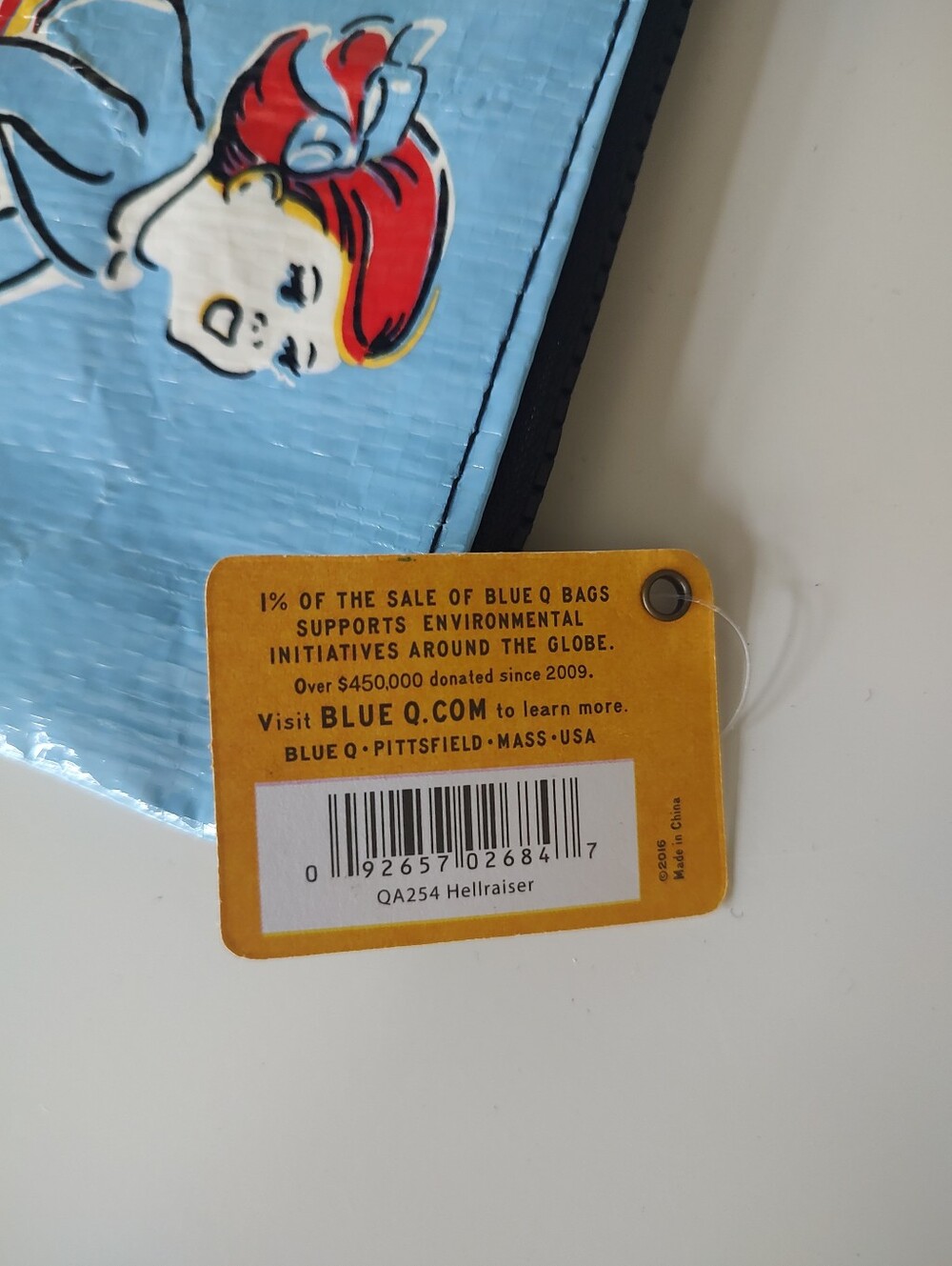 NWT Blue Q Hellraiser Zipper Bag Travel - Picture 7 of 8